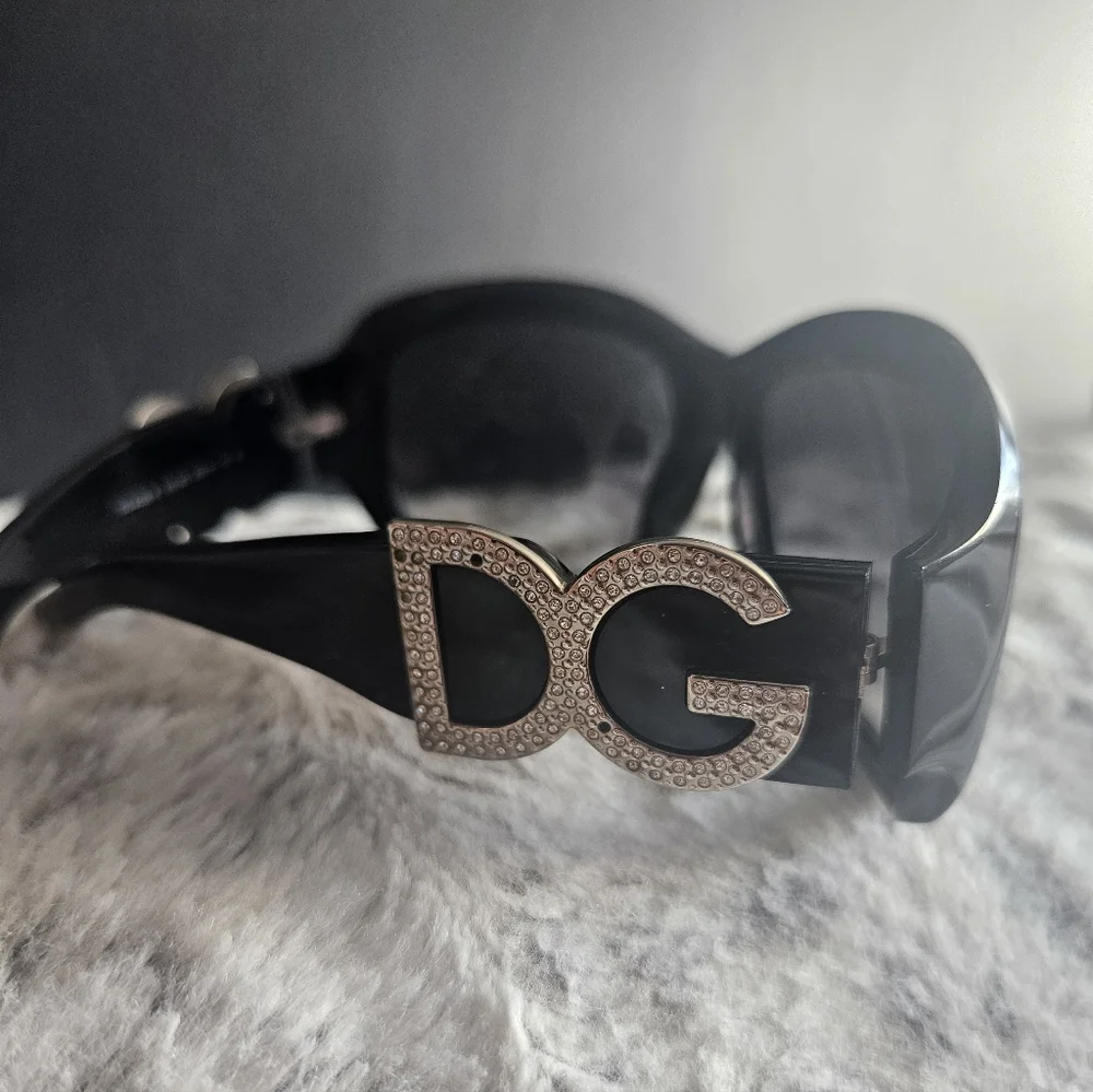 Dolce & Gabbana Black Sunglasses with Silver Accents - Picture 2 of 5